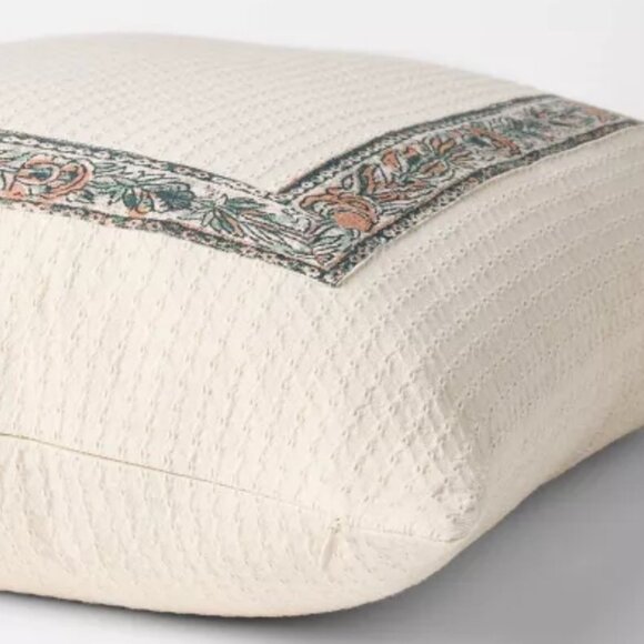 Threshold Design with Studio‎ McGee Oversized Square Border Pattern Cream Pillow - Picture 5 of 5